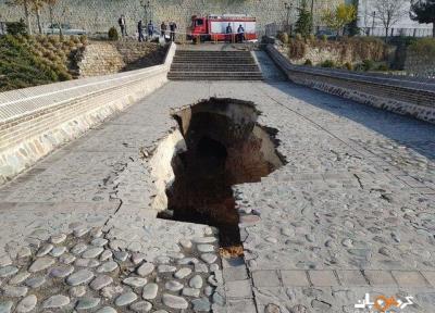 ریزش یک پل تاریخی در کرج، میزان خسارت هنوز تعیین نیست